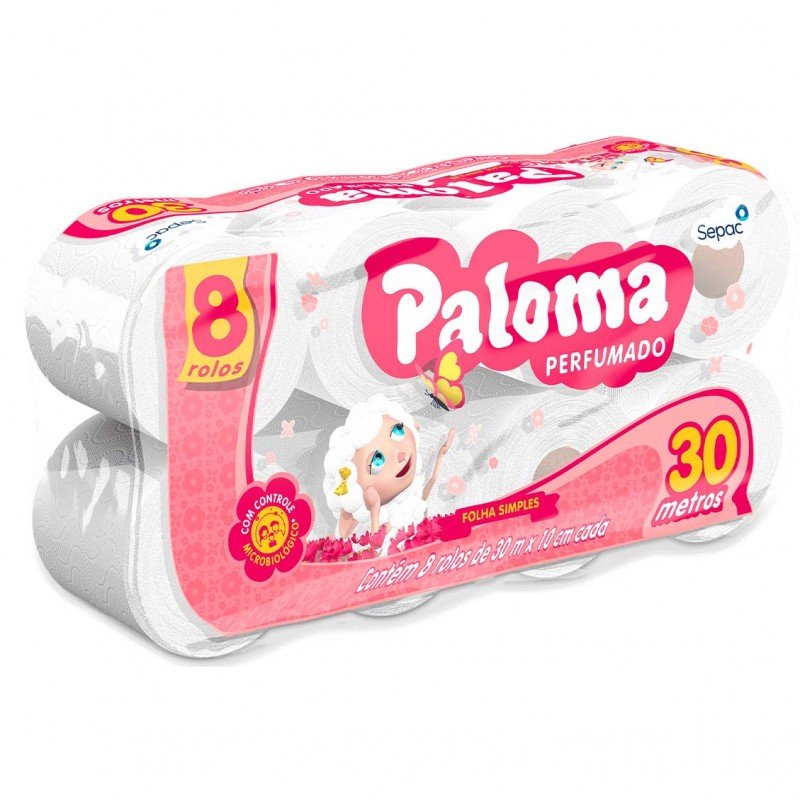 PAPEL H PALOMA C/8 PERFUMADO 30M