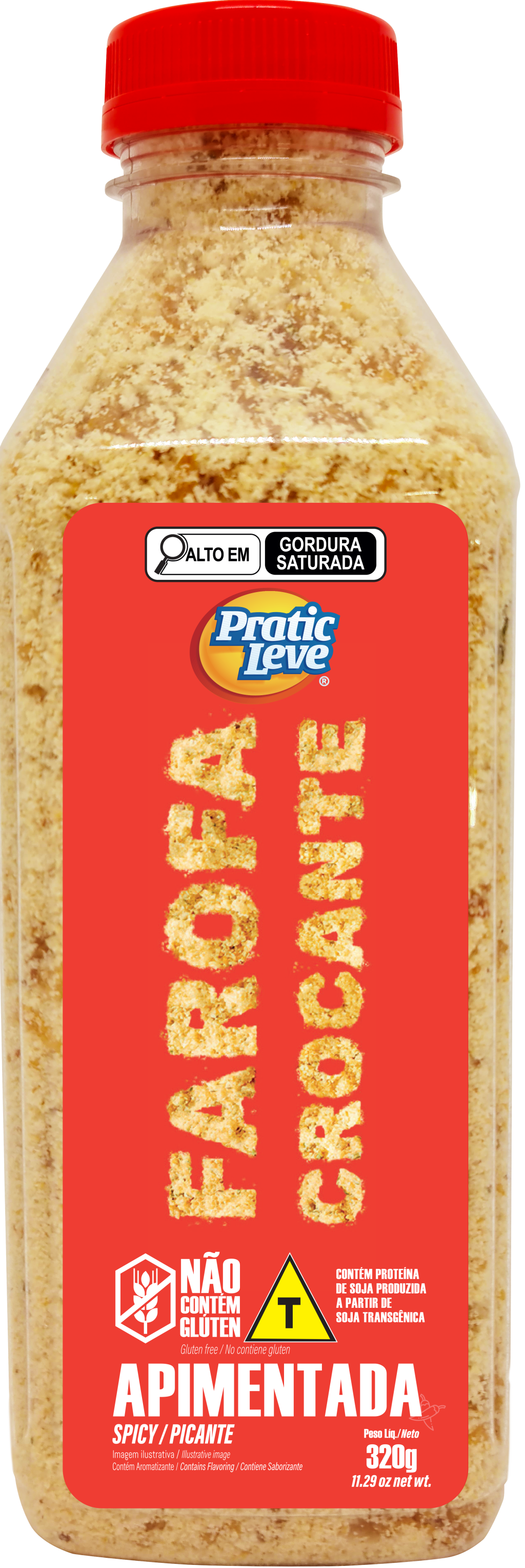 FAROFA PRATIC LEVE 320G APIMENTADA