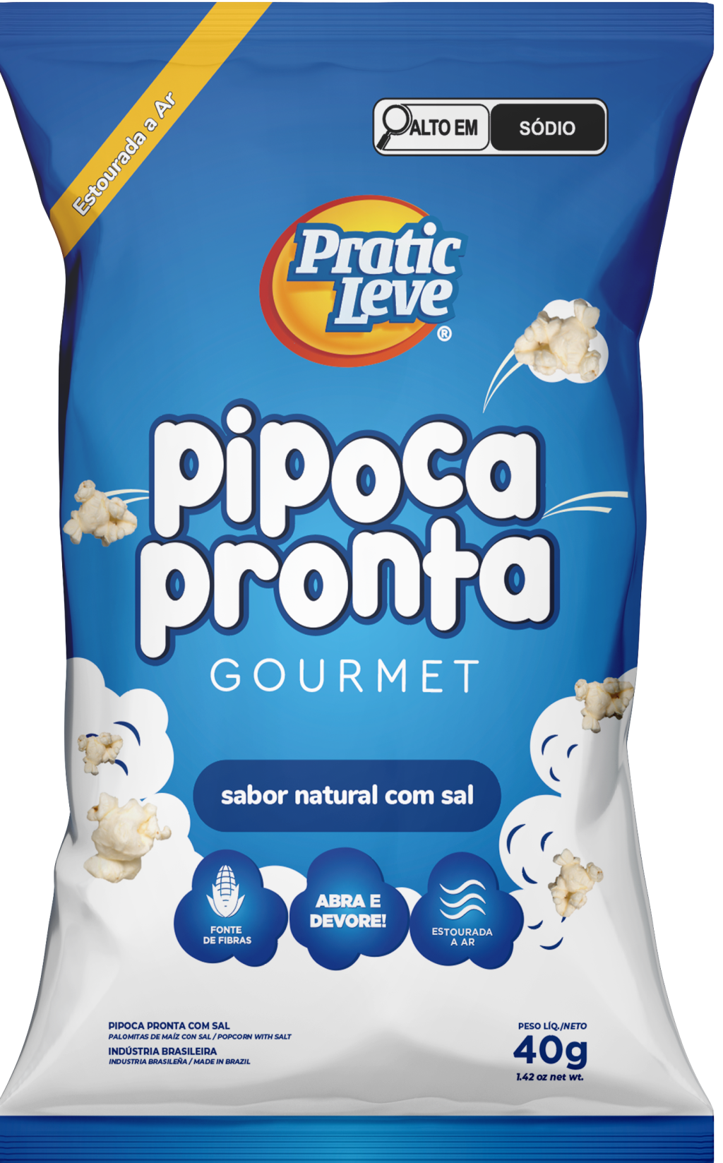 PIPOCA PRATIC LEVE 40G NATURAL