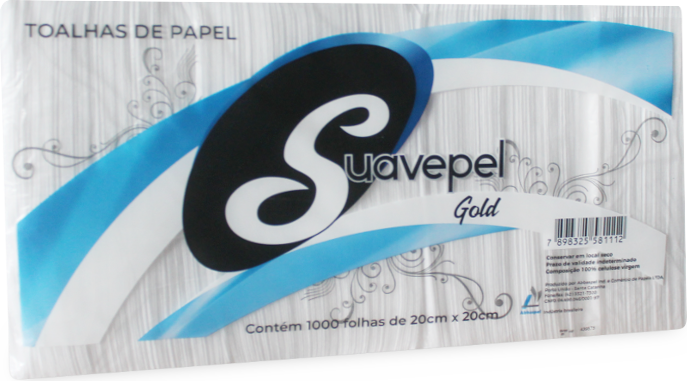 PAPEL TOALHA 20X20 SUAVEPEL C/ 1000