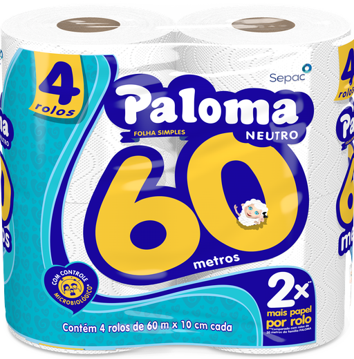 PAPEL H PALOMA 60 M C/4 NEUTRO