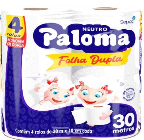 PAPEL H PALOMA F. DUPLA NEUTRO C/4 30M
