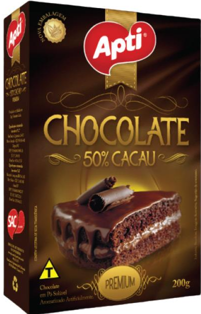 CHOCOLATE EM PO 50%  APTI 200G CX
