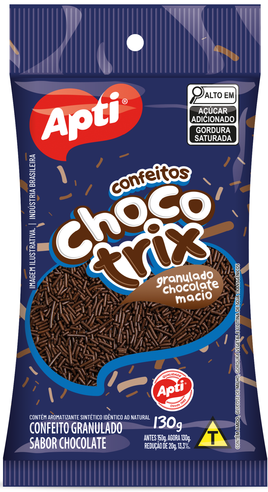 CHOCOLATE GRANULADO APTI 130G SACHE