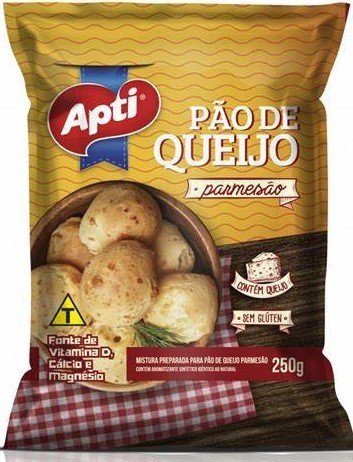 PAO DE QUEIJO APTI 250G PARMESAO PACOTE