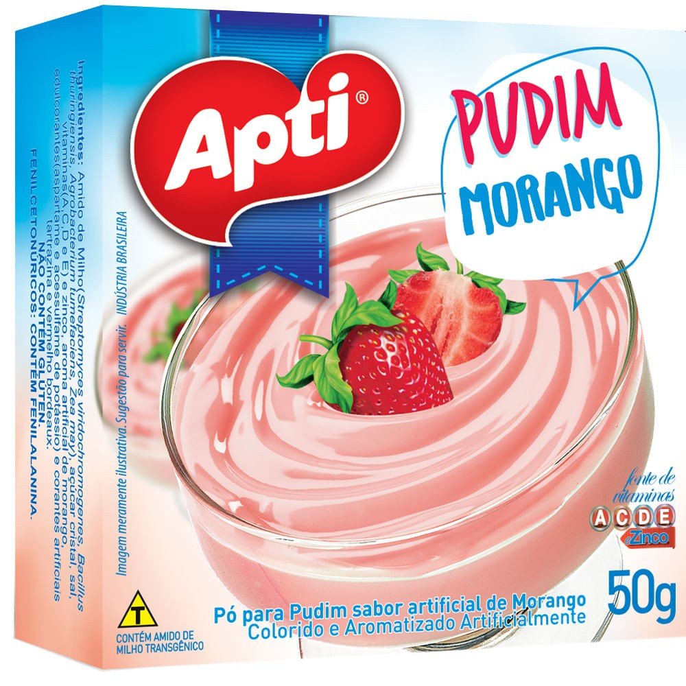 PUDIM APTI 50G MORANGO