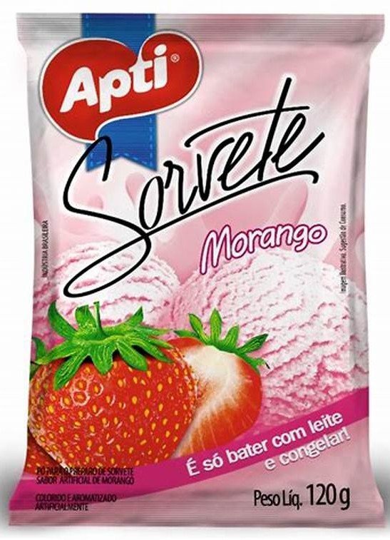 SORVETE APTI 120G MORANGO SACHE