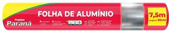 FOLHA DE ALUMINIO PARANA 30CM COM 7,5M