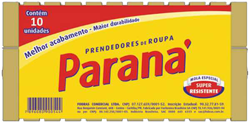 PREND. DE ROUPA PARANA BAMBU C/10 UN