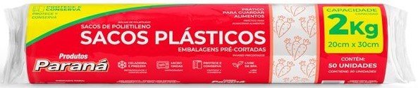 SACOS PLASTICOS PARANA 2KG 0,20X0,30CM