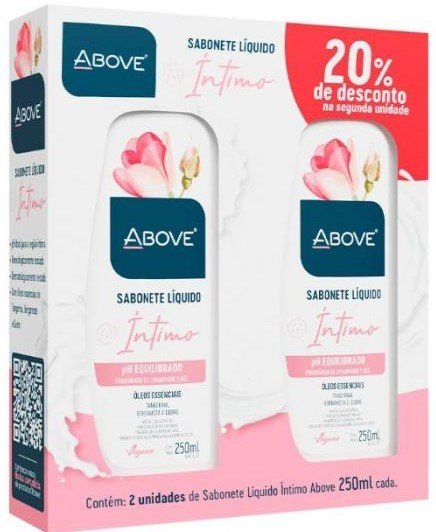 KIT C/2 SABONETE ABOVE LIQ INTIMO 250ML