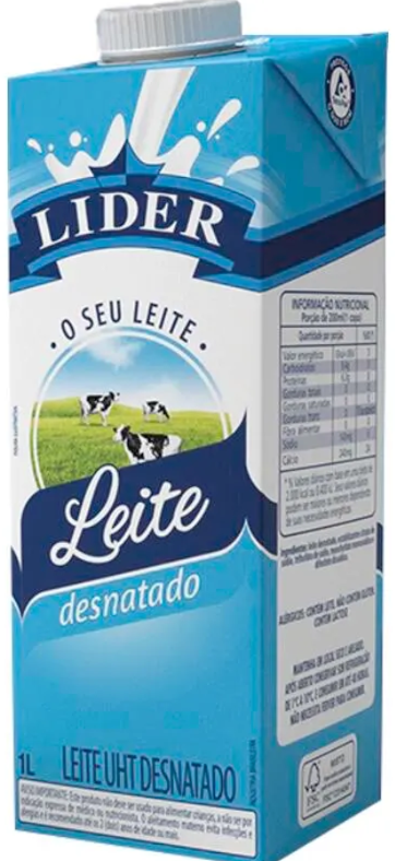 LEITE LIDER 1L DESNATADO COM TAMPA