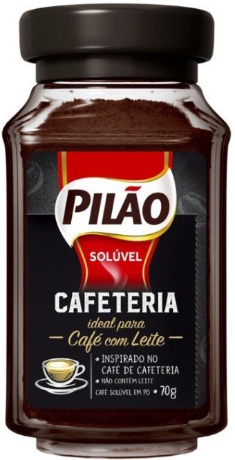 CAFE PILAO SOLUVEL 70G CAFETERIA VIDRO
