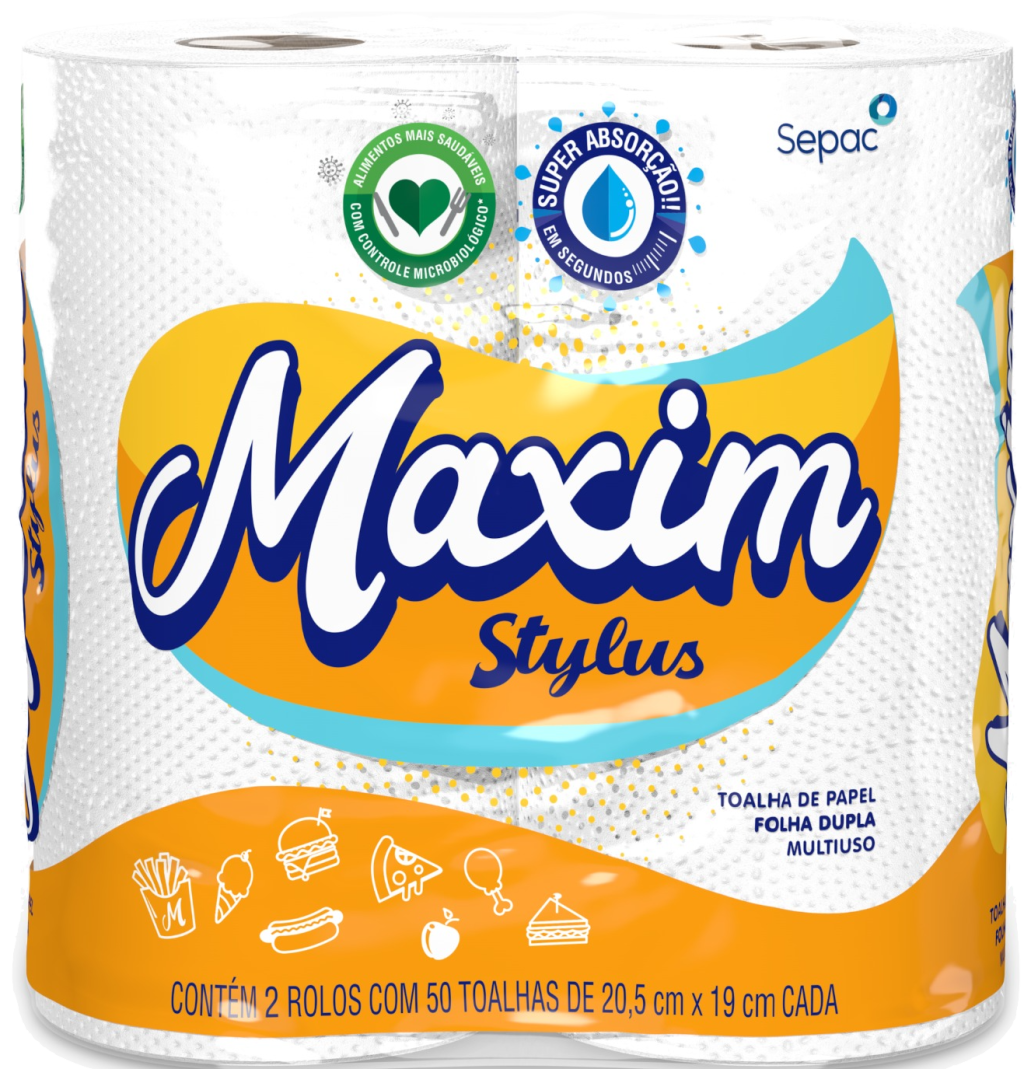 TOALHA PAPEL MAXIM STYLUS C/2