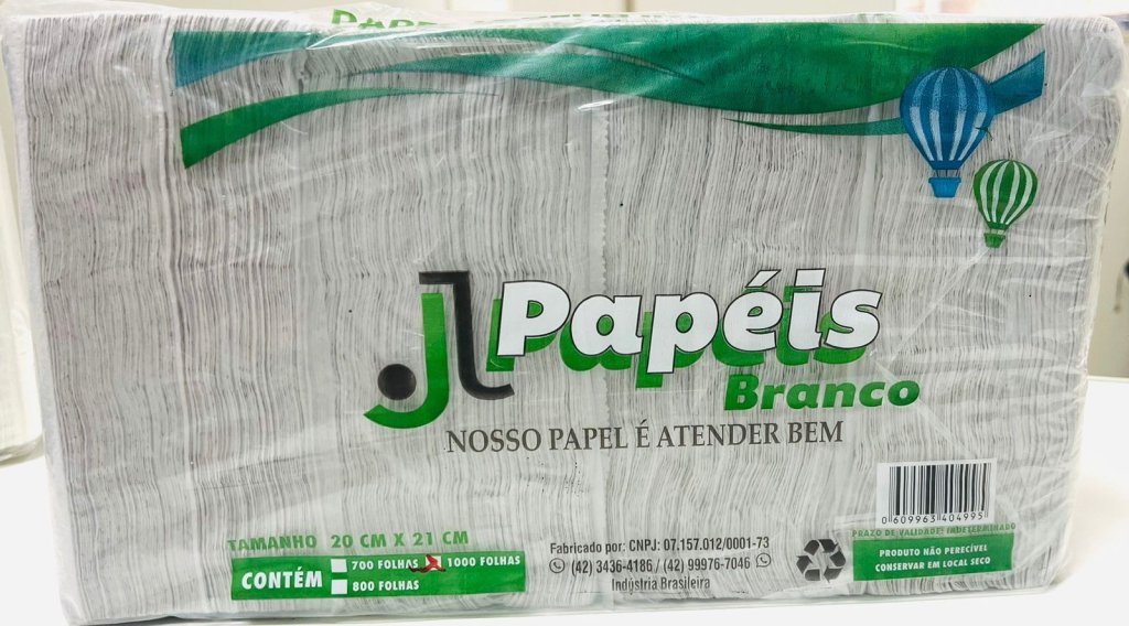 PAPEL TOALHA JL BRANCO 20X21