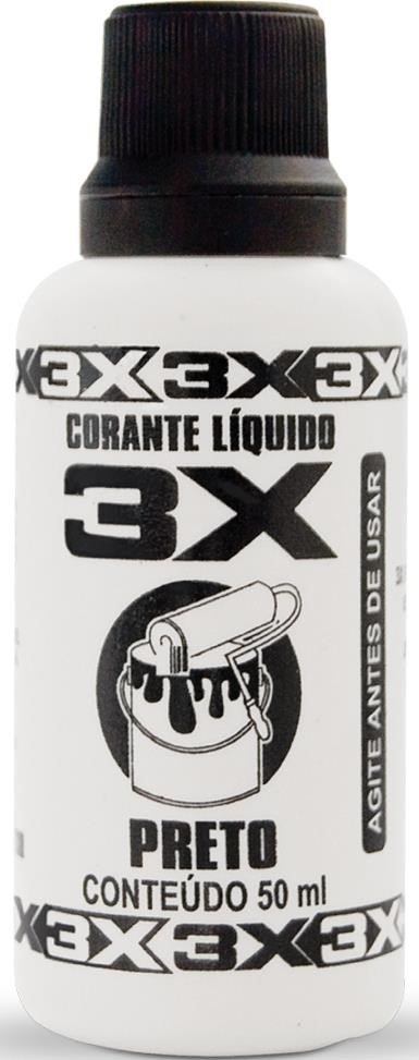 CORANTE 3X 50ML PRETO