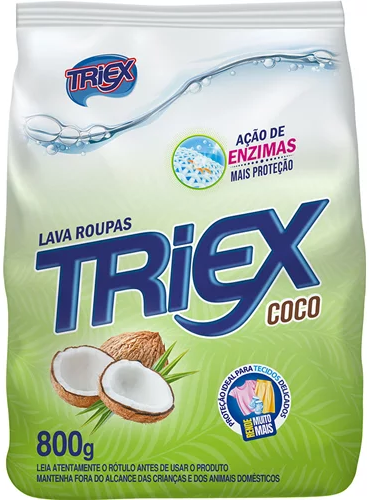 LAVA ROUPAS EM PO TRIEX 800G COCO