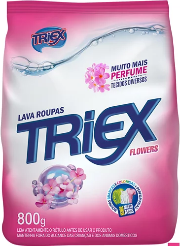 LAVA ROUPAS EM PO TRIEX 800G FLOWERS