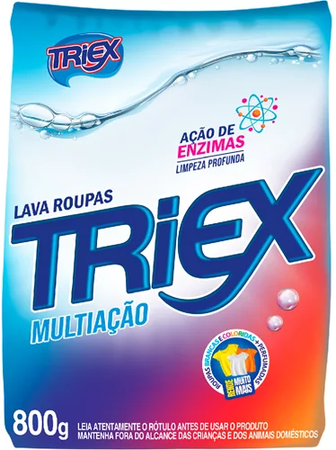 LAVA ROUPAS EM PO TRIEX 800G MULTIACAO