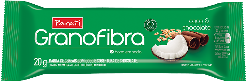 BARRA CER. GRANOFIBRA 20G COCO/CHOC