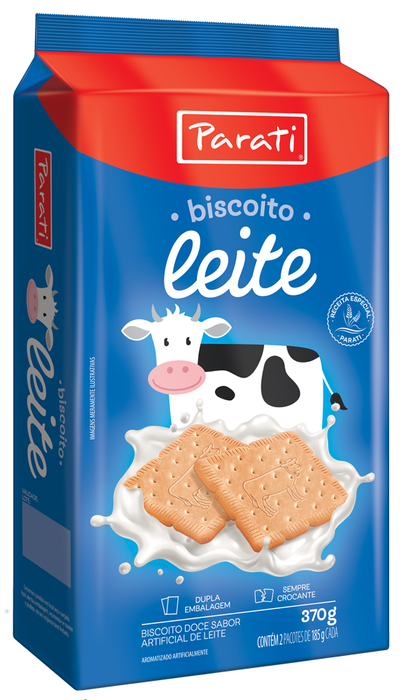 BISC PARATI 370G LEITE