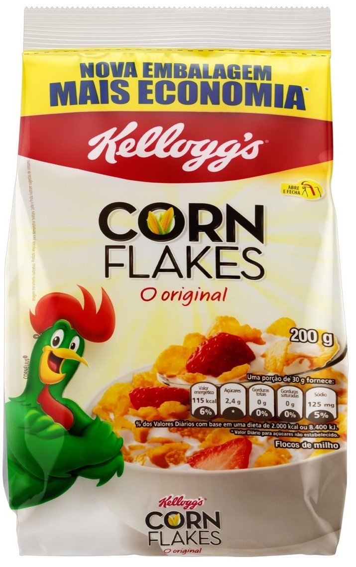 CEREAL CORN FLAKES KELLOGS 200G BAG