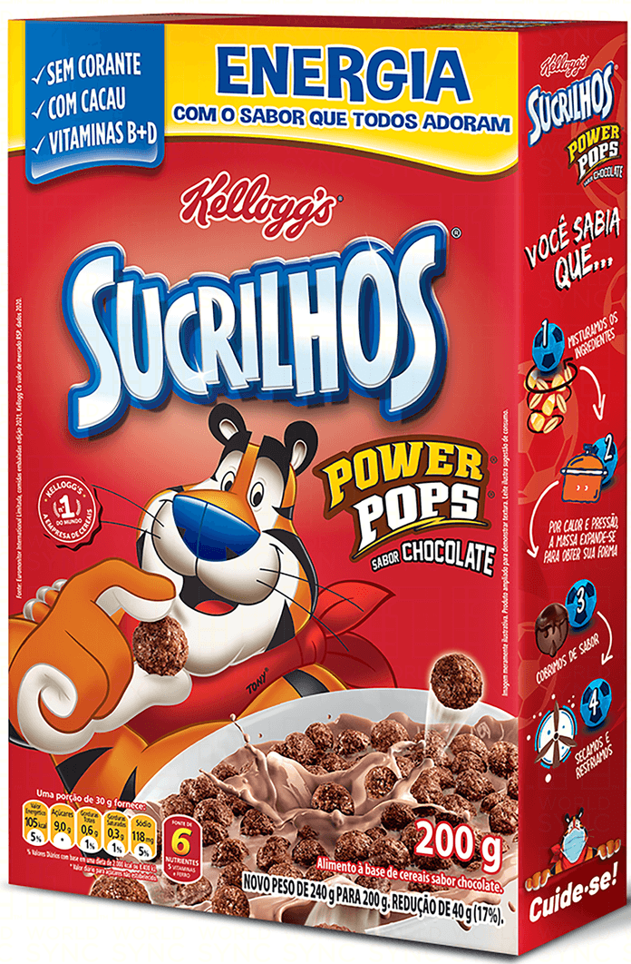 CEREAL SUCRILHOS 200G POWER CHOC CX