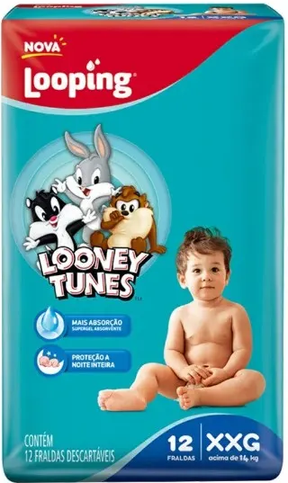 FRALDA LOOPING JUMBINHO XXG C/12