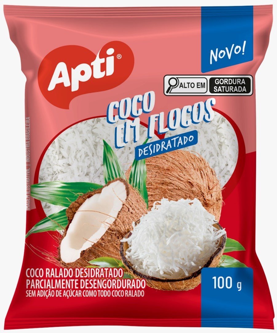 COCO FLOCOS S/ACUCAR DESIDRATADO APTI 100G SACHE