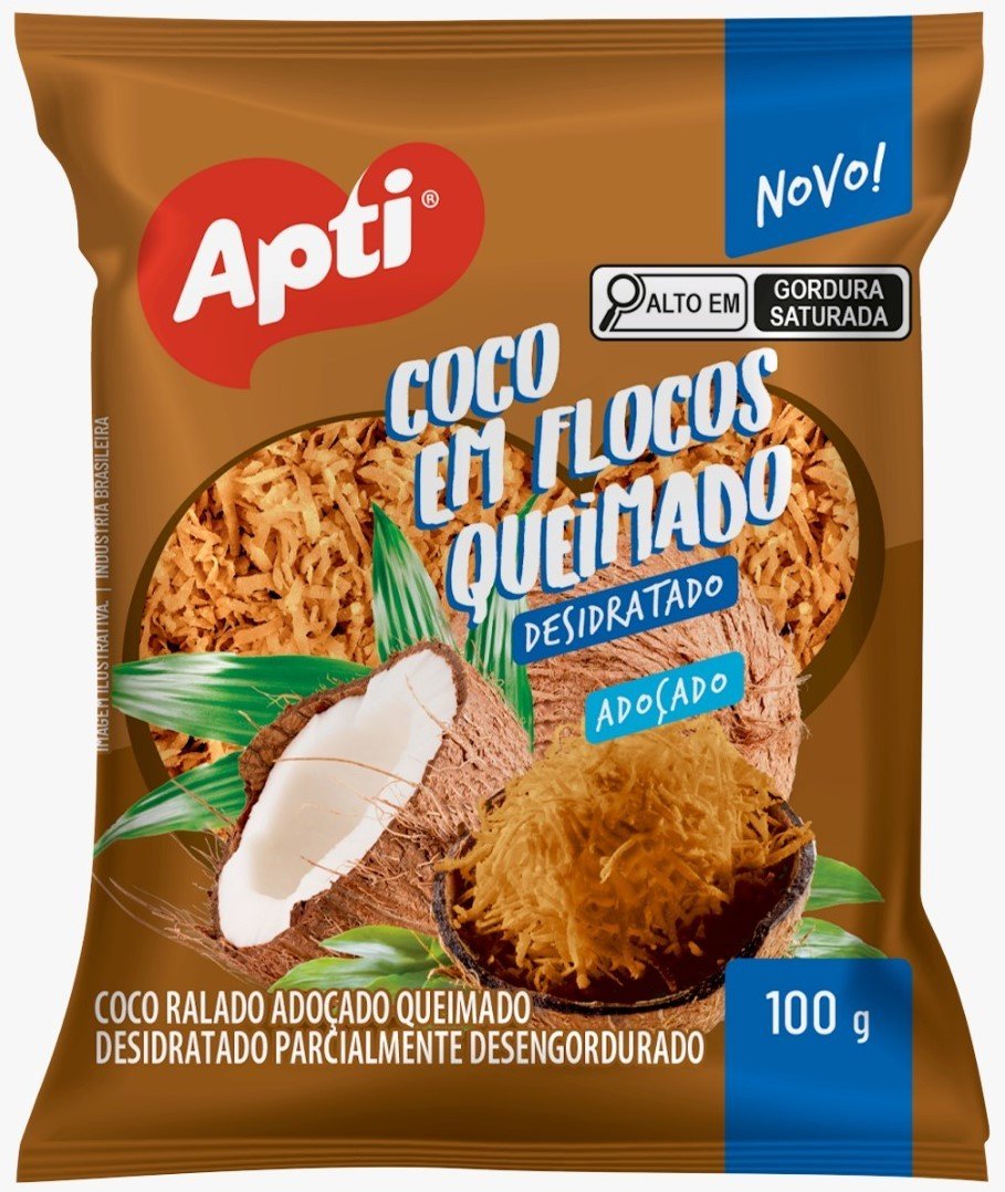COCO FLOCOS QUEIMADO ADOCADO APTI 100G SACHE