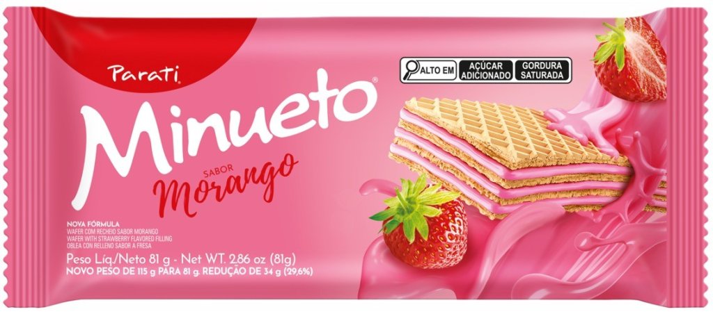 WAFER MINUETO 81G MORANGO