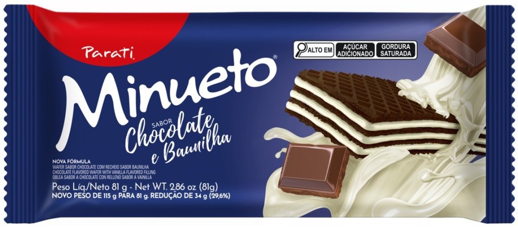 WAFER MINUETO 81G CHOC/BAUNILHA