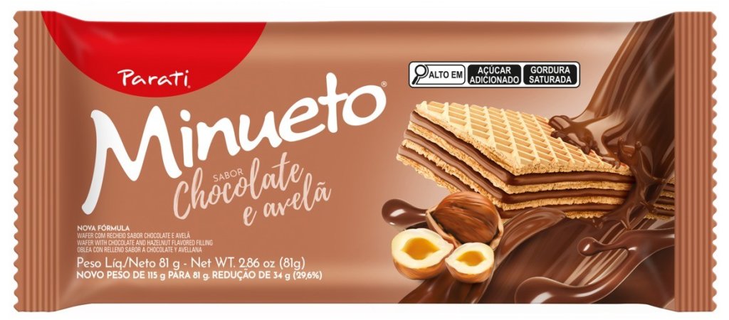 WAFER MINUETO 81G CHOC/AVELA