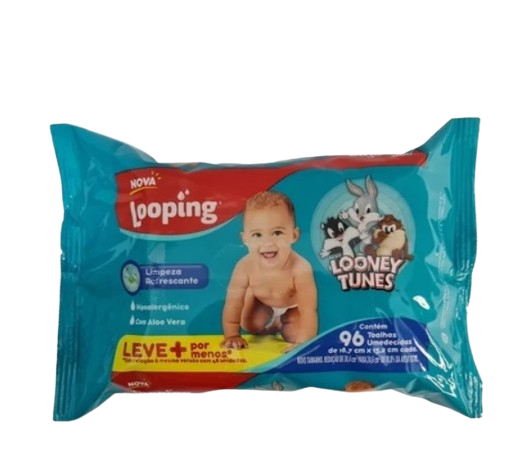 TOALHA UMEDECIDA LOOPING C/96