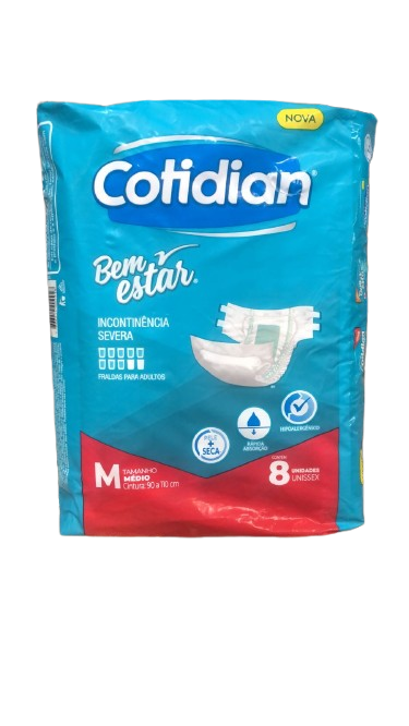 FRALDA COTIDIAN BEM ESTAR M C/8