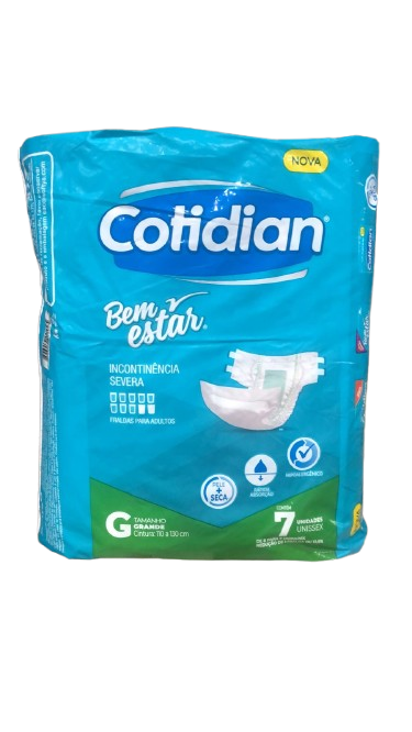 FRALDA COTIDIAN BEM ESTAR G C/7