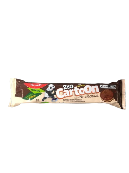BISC RECH CARTOON 85G DUO CHOC/BRANCO
