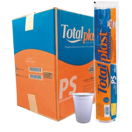 COPO PLASTICO TOTALPLAST 300 ML C/100