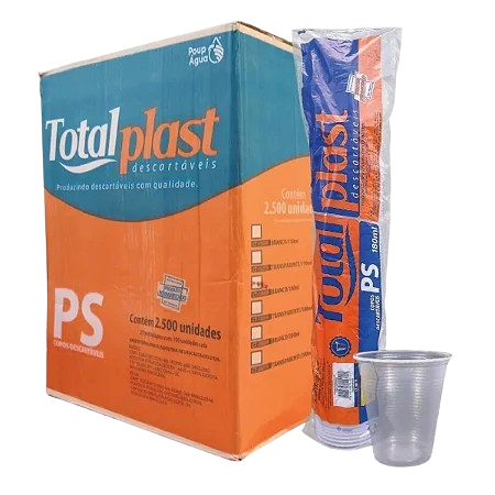 COPO PLASTICO TOTALPLAST 180 ML C/100