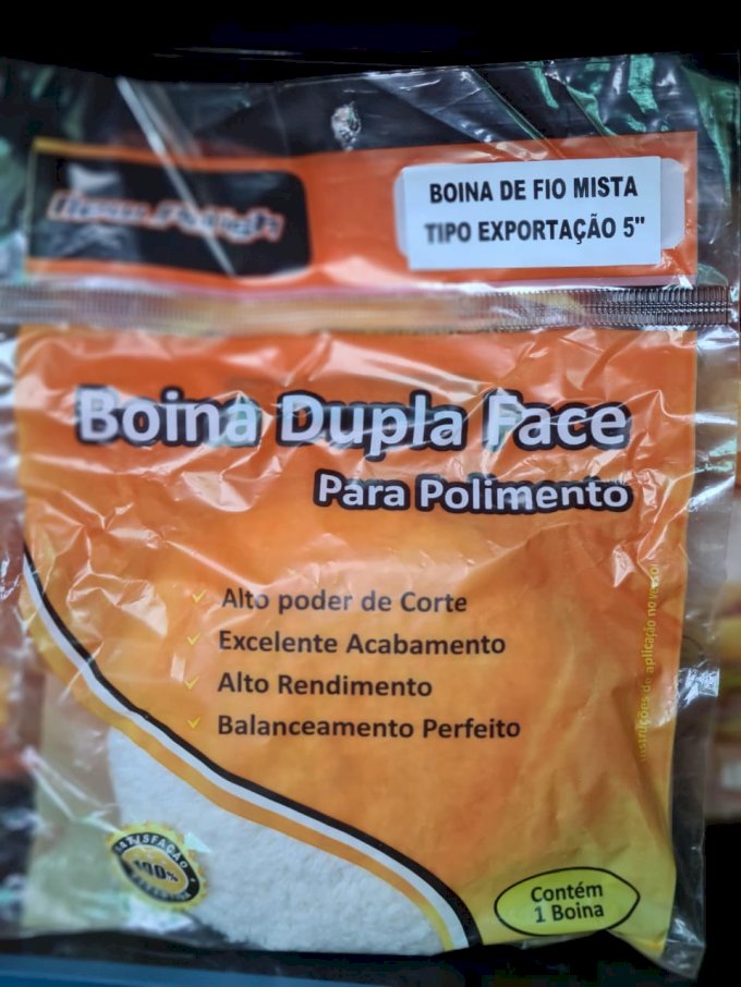 Boina de lã Branca agressiva New POlish, 8' Dupla Face