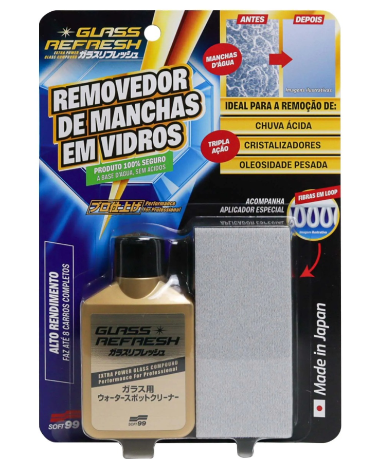 Glass Refresh – Descontaminante e Removedor de Manchas em vidros