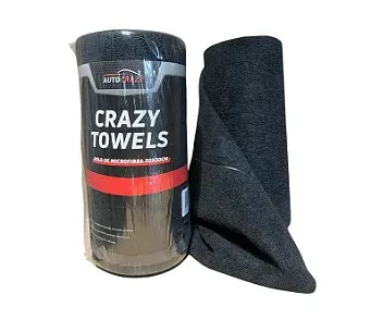 Rolo de Microfibra Crazy Towels 260gsm c/ 50 Un 30x30 Auto Crazy