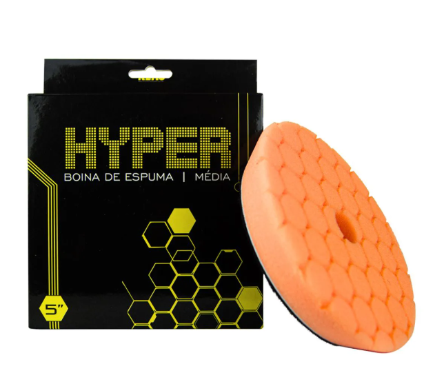Boina De Espuma Laranja Média Refino Hyper 5 Polegadas Kers