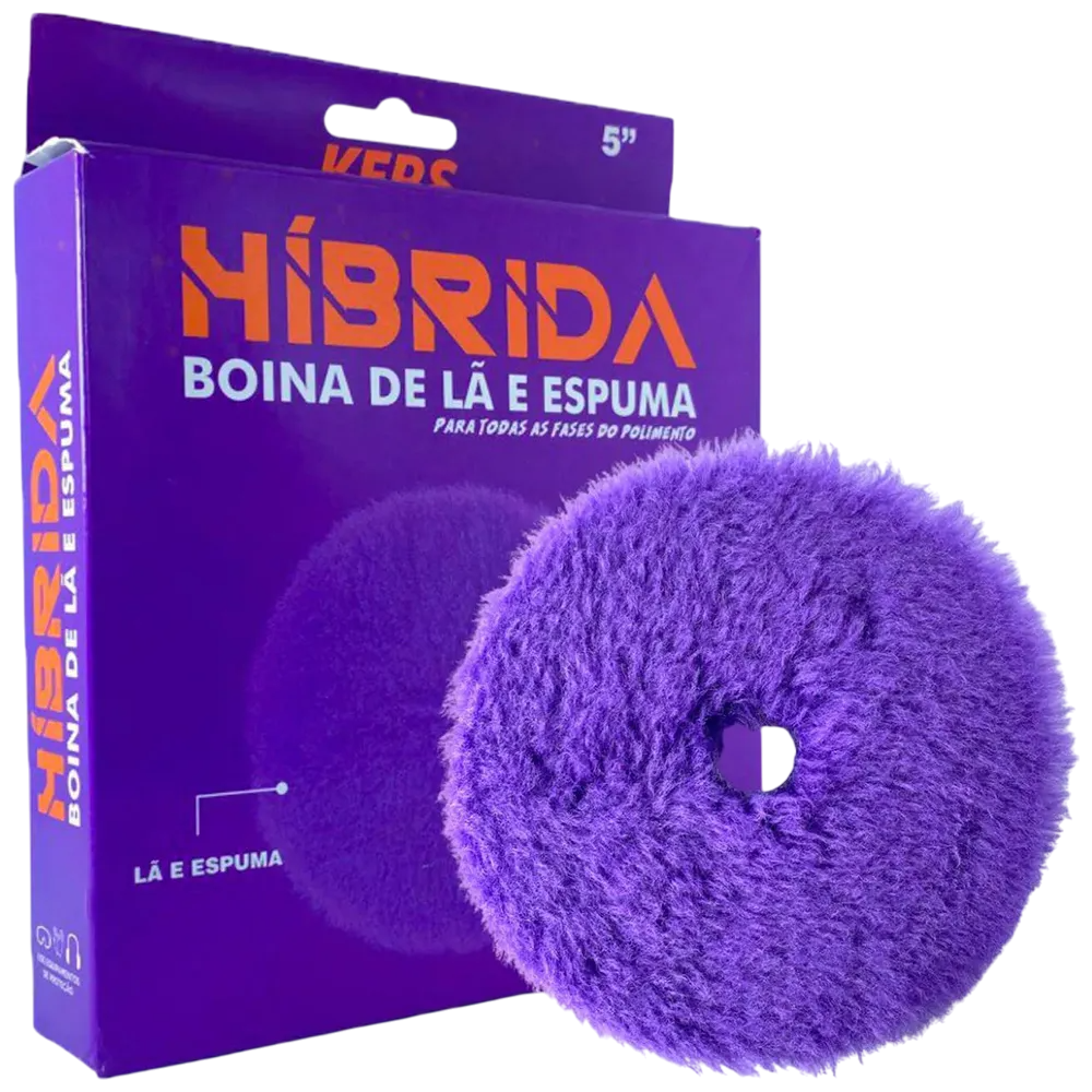 Boina Híbrida de Lã e Espuma para Todas as Fases do Polimento 5`` Kers