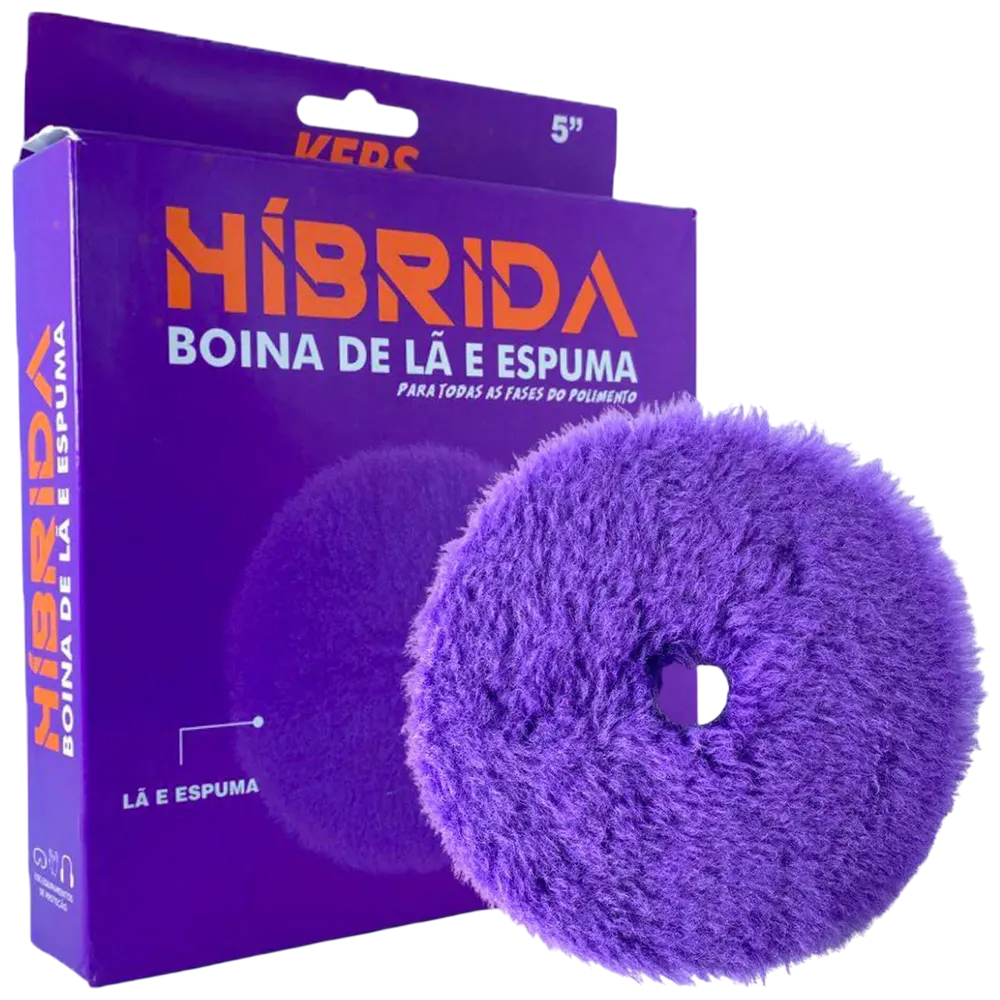 Boina Híbrida de Lã e Espuma para Todas as Fases do Polimento 5`` Kers