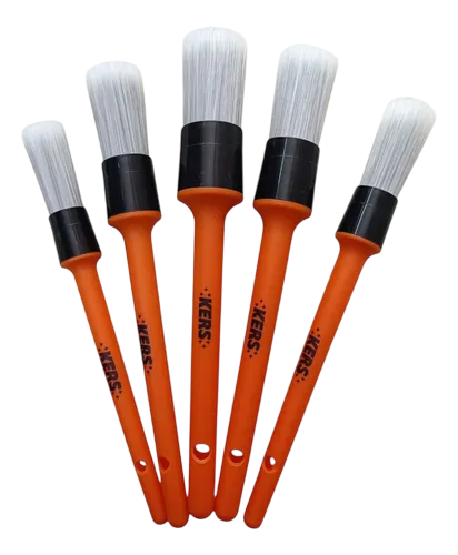 Kit 5 Pinceis Kers Detalhamento Automotivo Interna