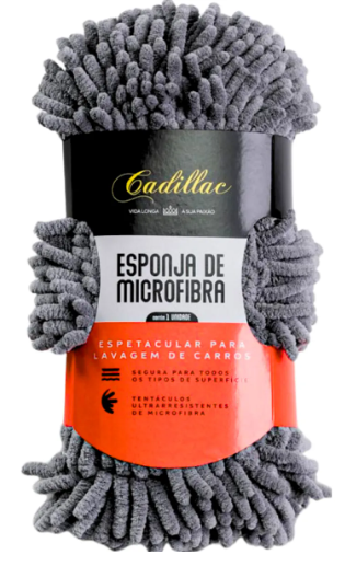 Esponja Microfibra Tentáculos Lavagem Automotiva Cadillac
