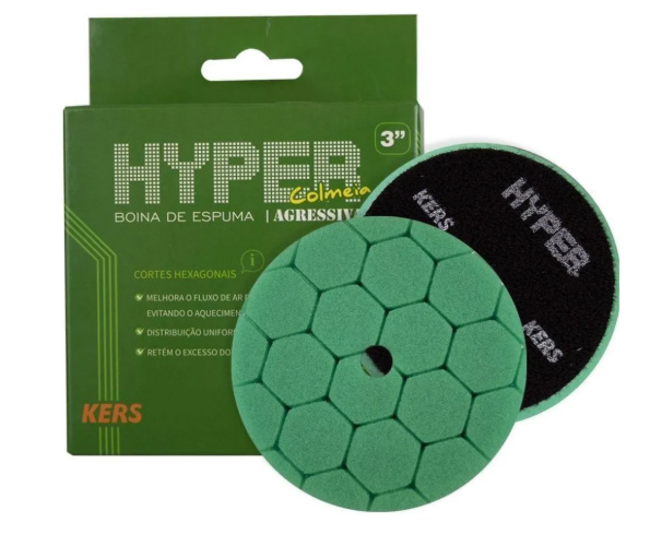 Boina De Espuma Verde Agressiva Corte Hyper 3 Polegadas Kers