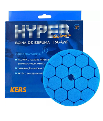 Boina Espuma Azul Hyper 3 Polegadas Suave Lustro Kers