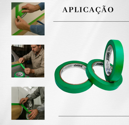  Fita Crepe Pintura Automotiva 17x40 Alta Qualidade